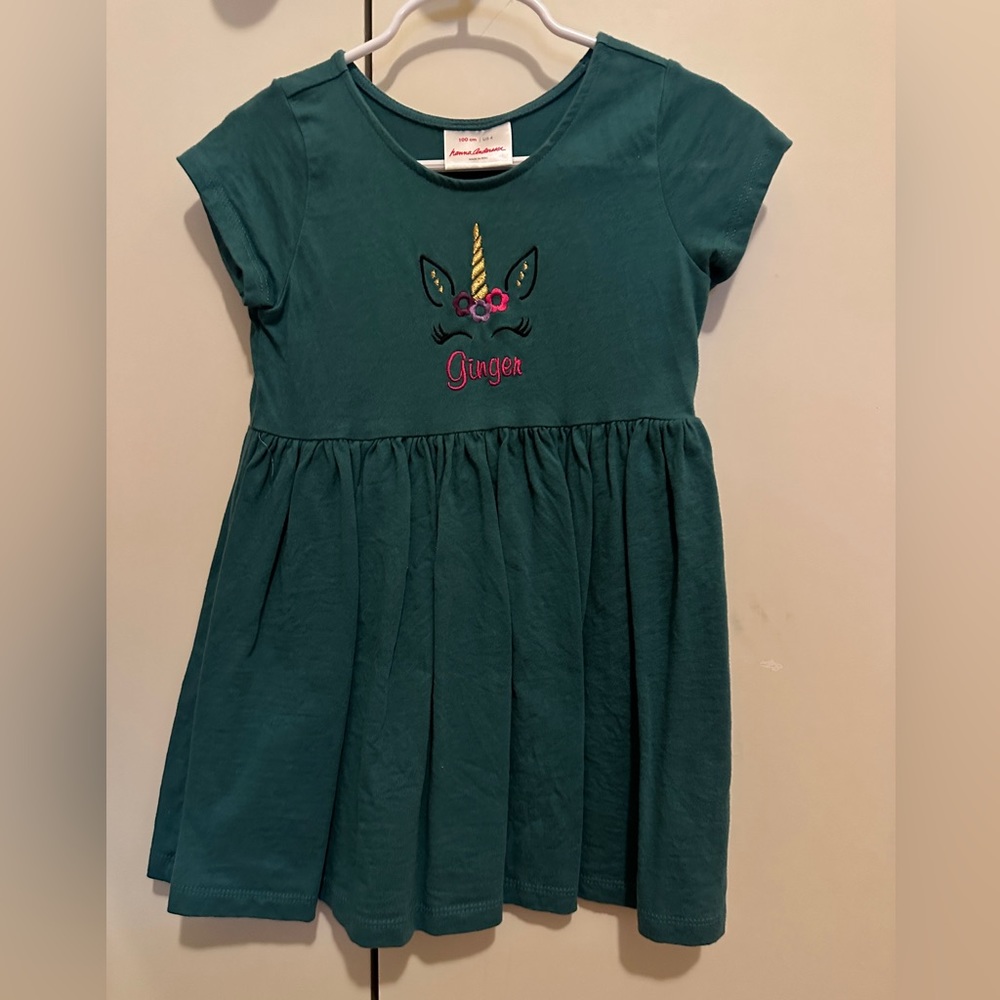 Hanna Andersson monogrammed girls dress Ginger
